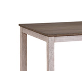 ZNTS Transitional Design Rectangular 1pc Dining Table Grayish White and Brown Finish Furniture B01160583