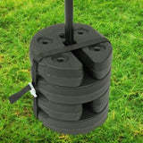 ZNTS 6pcs Tent Shade Canopy Water Fillable Weight Plates Black 15716074