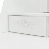 ZNTS Single Mirror Jewelry Cabinet Dresser White 17841561