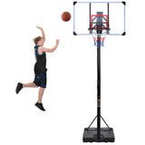 ZNTS Portable Basketball Hoop & Goal with Vertical Jump Measurement, Outdoor Basketball System with MS295099AAB