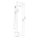 ZNTS Freestanding Bathtub Faucet with Hand Shower W1533122433