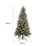 ZNTS Best Choice Products 6ft Pre-Lit Pre-Decorated Spruce Hinged Artificial Blended PE/PVC Christmas W1976118936
