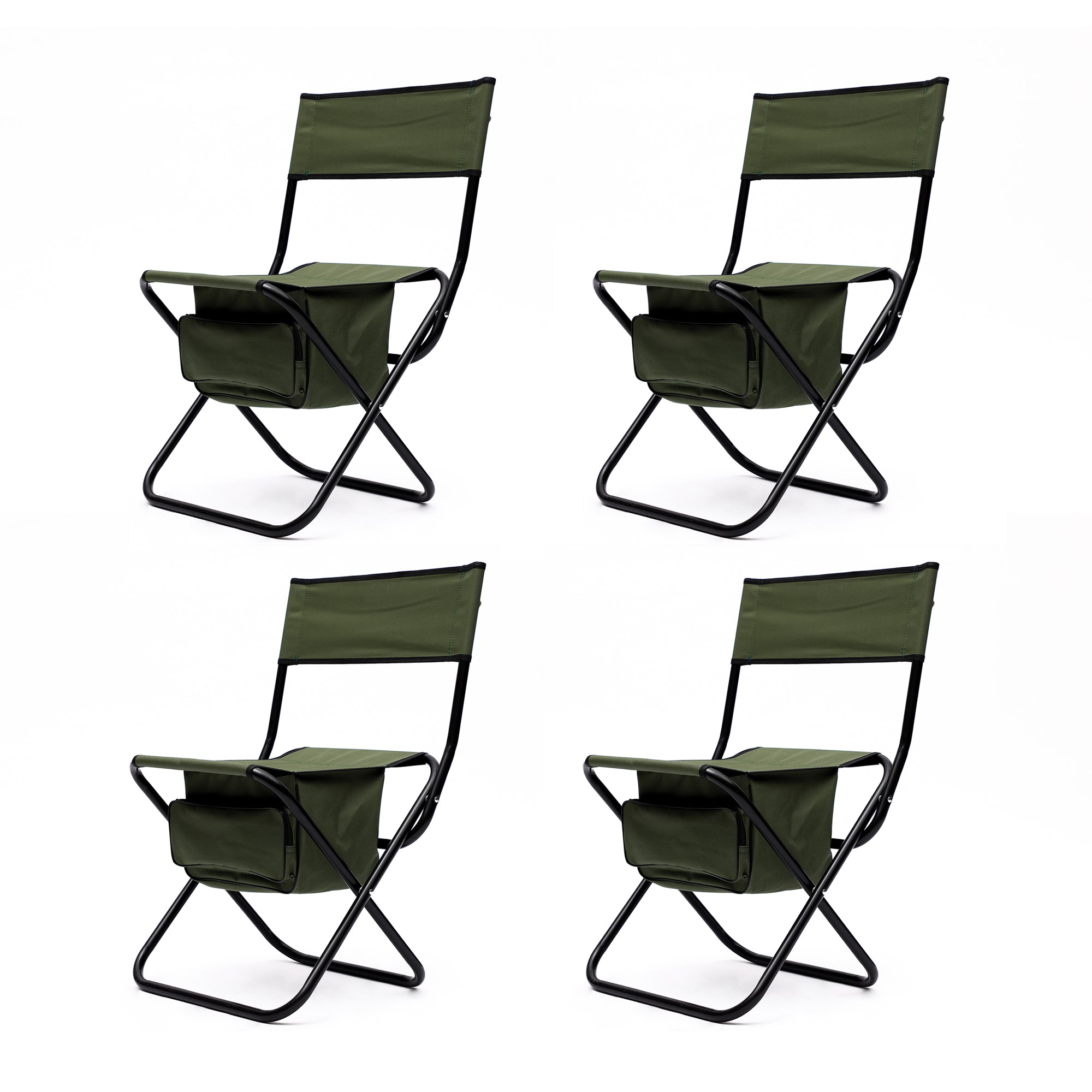 ZNTS 4-piece Folding Outdoor Chair with Storage Bag, Portable Chair for indoor, Outdoor Camping, Picnics W24172219