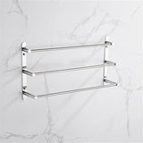 ZNTS THREE Stagger Layers Towel Rack SUS304 Stainless Steel Hand Polishing Mirror Polished Finished 63717973