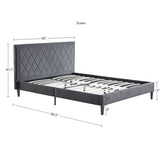 ZNTS Rowen Queen Platform Bed B03548140