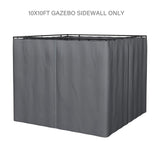 ZNTS 10x10 Ft Gazebo Replacement Gazebo Sidewall with Zippers, 4-Side Sidewall for Patio Gazebos W419105851