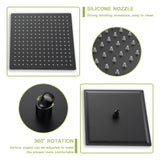 ZNTS 10" Rain Shower Head Systems with Waterfall Tub Spout , Matte Black,Wall Mounted shower W124381880