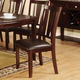 ZNTS Set of 2 Side Chairs Dark Espresso Finish Solid wood Kitchen Dining Room Furniture Padded B01182197