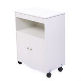 ZNTS Wood Kitchen Microwave Cabinet Cart with 4 Universal Wheels and Roomy Inner Space for Home Use, W104162894