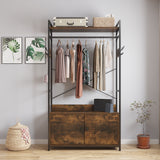 ZNTS Free-Standing Closet Clothing Rack, Independent wardrobe manager, clothes rack, multiple storage 71250073