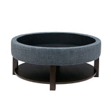 ZNTS Miller Round Storage Ottoman B03548605