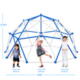 ZNTS 11ft Geometric Dome Climber Play Center, Kids Climbing Dome Tower, Rust & UV Resistant Steel MS306992AAC