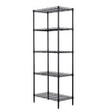 ZNTS Changeable Assembly Floor Standing Carbon Steel Storage Rack Black 49349081