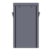 ZNTS 10 Tiers Shoe Rack with Dustproof Cover Closet Shoe Storage Cabinet Organizer Gray 71707810