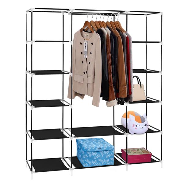 ZNTS 69" Portable Clothes Closet Wardrobe Storage Organizer with Non-Woven Fabric Quick and Easy to 39176847