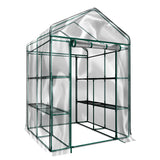 ZNTS Green House 56" W x 56" D x 76" H,Walk in Outdoor Plant Gardening Greenhouse 2 Tiers 8 Shelves 83499247