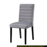 ZNTS Gray Velvet Upholstered Side Chairs Set of 2pc Black Finish Wood Frame Casual Dining Room Furniture B011125791