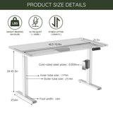 ZNTS Electric Stand up Desk Frame - ErGear Height Adjustable Table Legs Sit Stand Desk Frame Up to W141161252