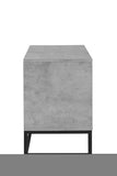 ZNTS 2 Drawer Nightstand,geometric elements,cement grey,for bedroom, living room and study W68849638