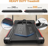 ZNTS Under Desk Walking Pad Treadmill Foldable with Handlebar Remote Controll, 300 LB Capacity W136255629