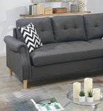 ZNTS Living Room Corner Sectional Blue Grey Polyfiber Chaise sofa Reversible Sectional HS00F6459-ID-AHD