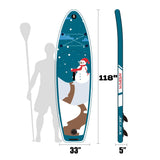 ZNTS Inflatable Stand Up Paddle Board 9.9'x33"x5" With Accessories W144080669