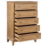ZNTS Chic Hazel 5 Drawers Chest Solid Wood WF195779AAD