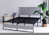 ZNTS V4 Metal Bed Frame 14 Inch King Size with Headboard and Footboard, Mattress Platform with 12 Inch W125389938