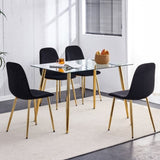 ZNTS Dining Set of 4, Modern Mid-Century Style Dining Kitchen Room Upholstered Side,Accent W115173229