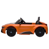 ZNTS 12V Electric Kids Ride-On Car Toy with Remote Control Music Horn Lights Suspension Wheels - orange W104147486