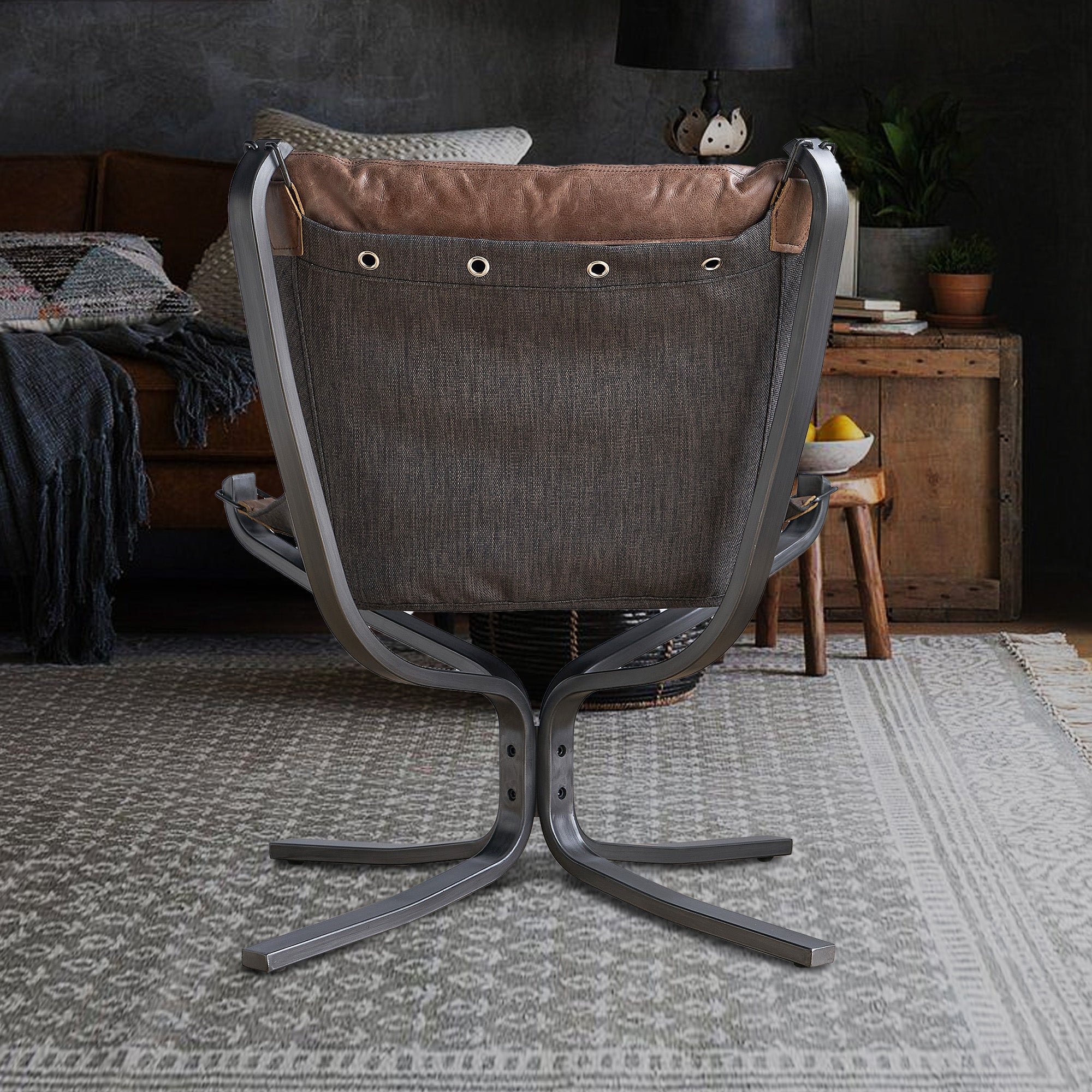 ZNTS Top Leather Butterfly Chair W131950905