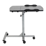 ZNTS Five-Wheel Home Use Multifunctional Lifting Removable Computer Desk Black & Silver 36361658