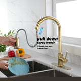 ZNTS Touch Kitchen Faucet with Pull Down Sprayer TH9013LSJ