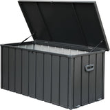 ZNTS 100 Gallon Outdoor Storage Deck Box Waterproof, Large Patio Storage Bin for Outside Cushions, Throw W1859131746