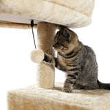 ZNTS Luxury Cat Tree Cat Tower with Sisal Scratching Post, Cozy Condo, Top Perch, Hammock and Dangling 35162292