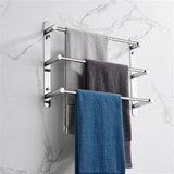 ZNTS THREE Stagger Layers Towel Rack SUS304 Stainless Steel Hand Polishing Mirror Polished Finished 01286098