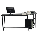 ZNTS L-Shaped Desktop Computer Desk Black 22205720