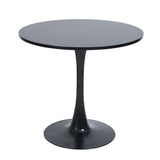 ZNTS Modern 31.5" Dining Table with Round Top and Pedestal Base in bLack color W131463660