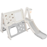 ZNTS 7-in-1 Toddler Climber and Slide Set Kids Playground Climber Slide Playset with Tunnel, Climber, PP300099AAE