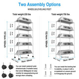 ZNTS 2 Pack 5 Tier Shelf Wire Shelving Unit, NSF Heavy Duty Wire Shelf Metal Large Storage Shelves Height W1550123514