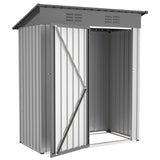 ZNTS 5 ft. W x 3 ft. D Garden Tool Storage Shed Outdoor Metal Shed 05385413