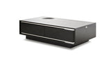 ZNTS A&X Grand Modern Black Crocodile Lacquer Coffee Table with Drawers B04961605