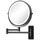 ZNTS 8 Inch Wall-Mounted Makeup Mirror, Double Sided 1x/10x Magnifying Makeup Mirror, 3 Colour Lights W1627133573