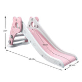 ZNTS Kid Slide for Toddler Age 1-3 Indoor Bear pink Plastic Slide Outdoor Playground Climber Slide W509107481