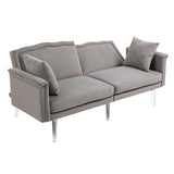 ZNTS COOLMORE Couches for Living Room Mid Century Modern Velvet Love Seats Sofa with 2 Pillows, Loveseat W153985000