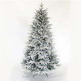 ZNTS Snow Flocked Christmas Tree 7ft Artificial Hinged Pine Tree with White Realistic Tips Unlit W49819948