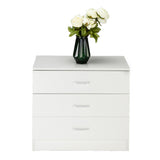 ZNTS [FCH] Modern Simple 3-Drawer Dresser White 80193999