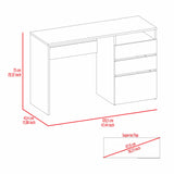ZNTS Waterbury 3-Drawer 1-Shelf Computer Desk Light Grey B06280258