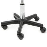 ZNTS Round Shape Plastic Adjustable Salon Stool with Back Black 42012977