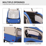 ZNTS 2-in-1 Double 2 Seat Bicycle Bike Trailer Jogger Stroller for Kids Children Foldable Collapsible W1364133905